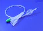 Integrated Bend Tip Indwelling Bladder Catheter , Silastic Foley Catheter