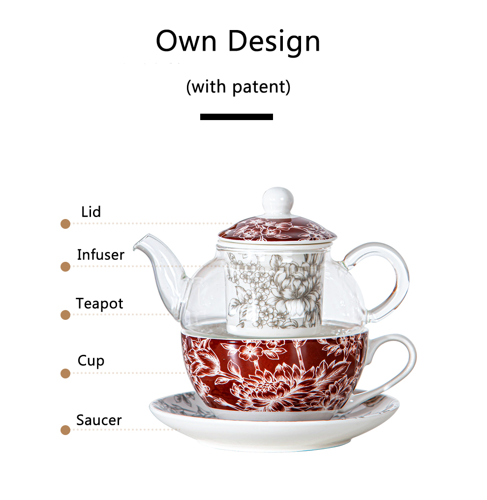 Business Gifts Elegant Vintage Ceramic Tea Cup Set With Porcelain Teapot And Cup
