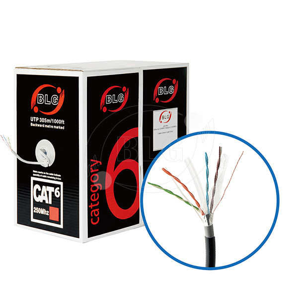 Outdoor FTP Cat6 LAN Cable Heavy - Duty Al Foil Shielding With Double Jacket