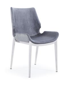 China 62x55x90cm PU Stainless Steel Leg Dining Chairs wholesale