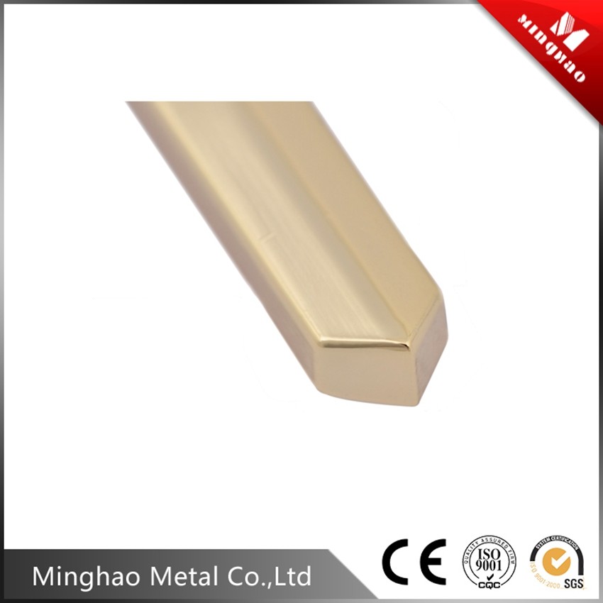 Minghao high quality 22.84*84.11mm Light gold metal wallet accessories