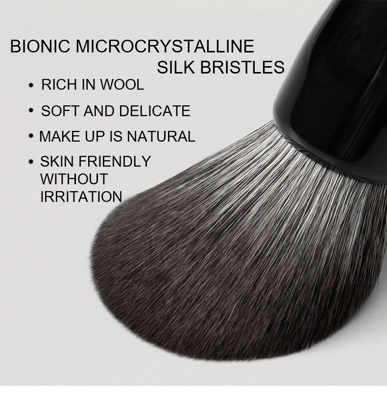 Luxury Texture Single Powder Brush Aluminum Ferrule For Loose Powder