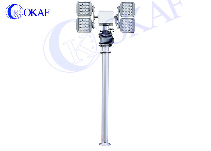 Alloy 6063B 3.5M Pneumatic Telescopic Pole Vehicle Mounted