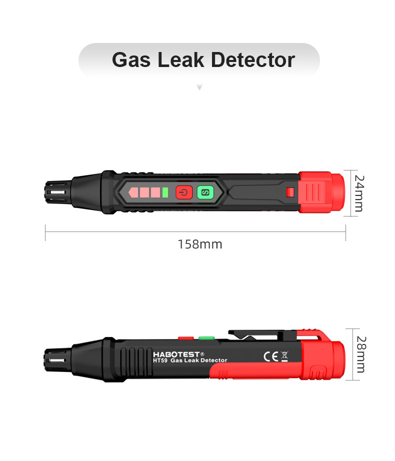 HT59 HT60 HT61 Gas Leak Detector Sound & Screen Alarm Mini Combustible Gas Detector For Natural Methane