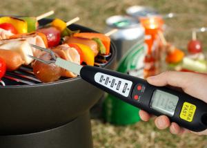China Black BBQ Meat Thermometer / Digital Meat Fork Thermometer Eco - Friendly wholesale