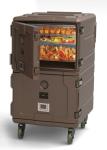 Durable Brown Double Compartment 2 Full Size Insulated Food Pan Transport Cart