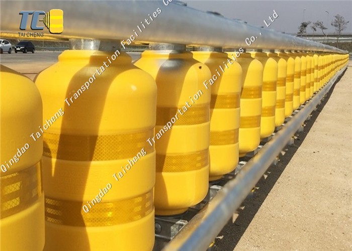 Safety Rotating Guardrail Rolling Barrier Guardrail System Anti Corrosion