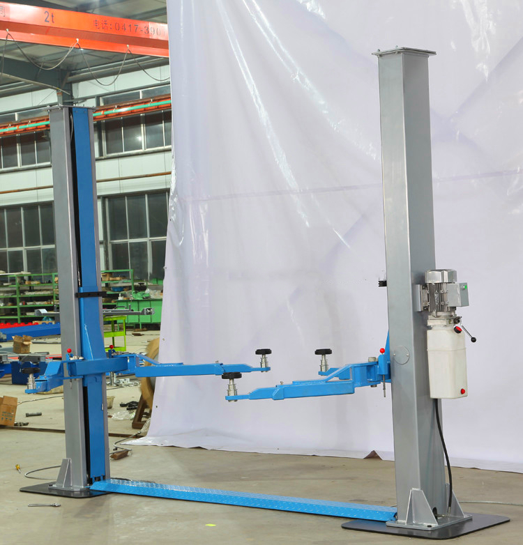 4.0T Manual 2 Post Floorplate Vehicle Lift Two Post Hoist Car Lift Auto Ramp Ecnomical Model