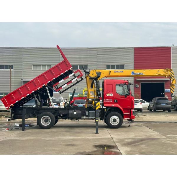 Factory DFAC DongFeng Dump Truck Mounted With Crane