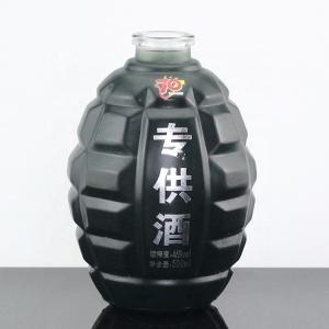 China Unique 500ml Bomb Shaped Glass Bottle for Customized Liquor Packaging on sale