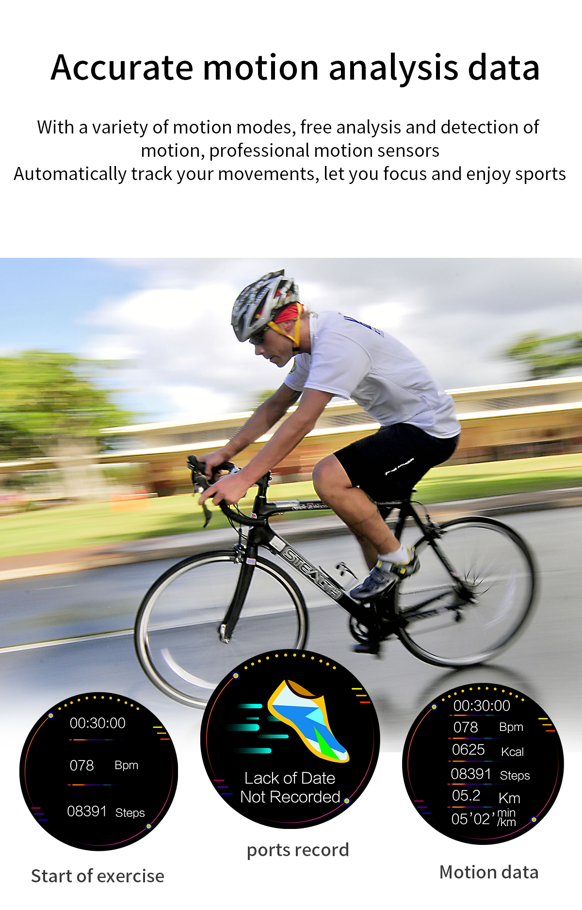 Bracelet Health Exercise Android Waterproof IP67 Automatic Smart Watch
