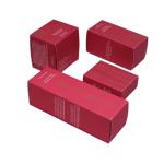 Custom Logo Printed Packaging Skincare Boxes With Solid Red Texture Paper