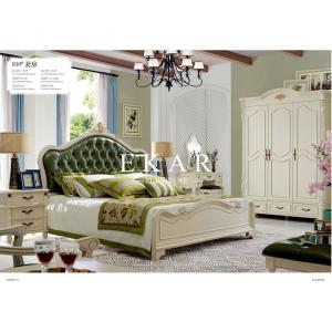 China Vintage Antique Bed Wood full bedroom set classic luxury beds wholesale