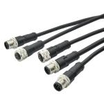 Female M12 Connector For Waterproof Ethernet Connection