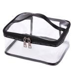 Double Zipper Travel Transparent PVC Cosmetic Bag