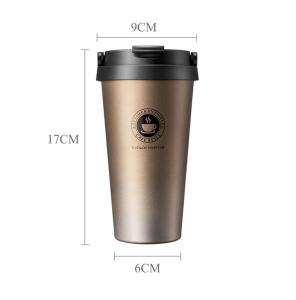 China 500ml 90x170mm 16 Oz Double Wall Stainless Steel Travel Mug wholesale