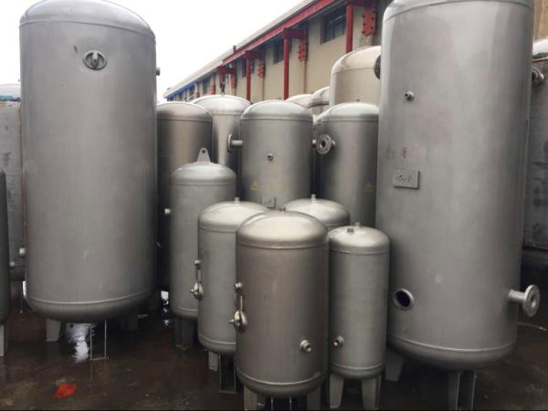 Vertical Stainless Steel Low Pressure Air Tank Frosting / Polishing Surface