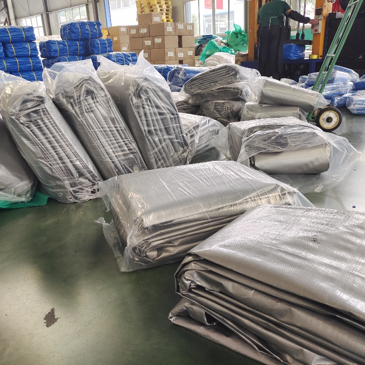 Silver Gray FAW 200g PE Tarpaulin Waterproof Heavy Duty for Rainproof Purposes Durable