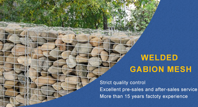 4mm Diameter 2.0x1.0x0.5 Welded Gabion Mesh Baskets Anti Erosion