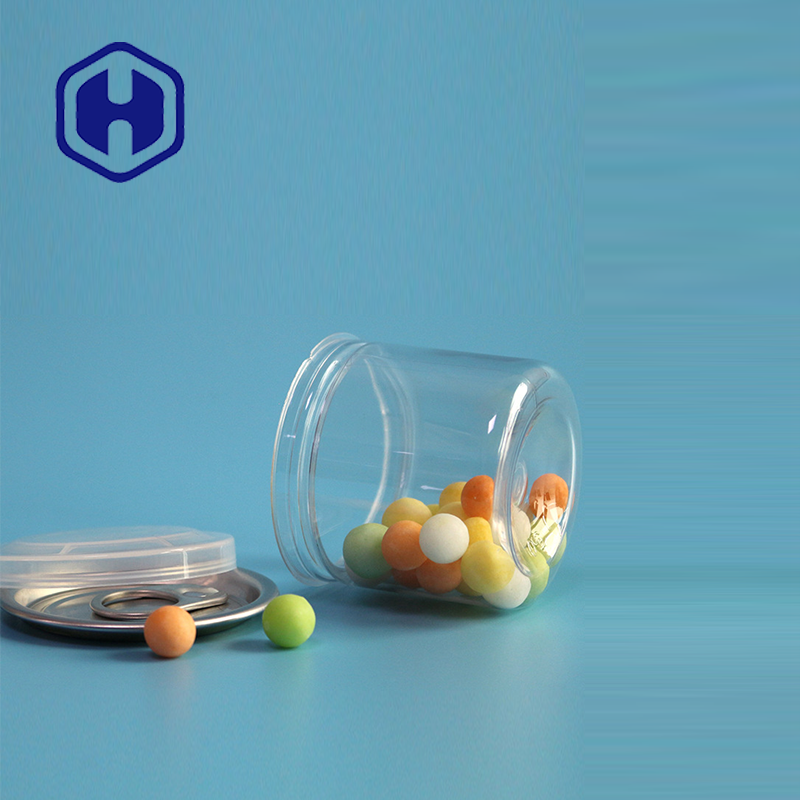 Airtight 100ml Plastic PET Cans For Salt Sugar Chocolate Beans Chewing Gum