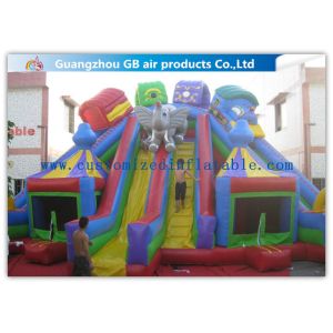 China Funny Children Inflatable Amusement Park , Inflatable Bouncy Castle With Slide wholesale