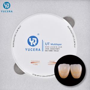 China 1500 ℃ UT Multilayer 600MPA Dental Zirconia Blocks wholesale