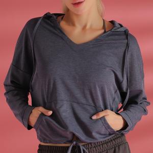 China Zipper long sleeve lady cool sports t-shirt fitness running yoga coat wholesale