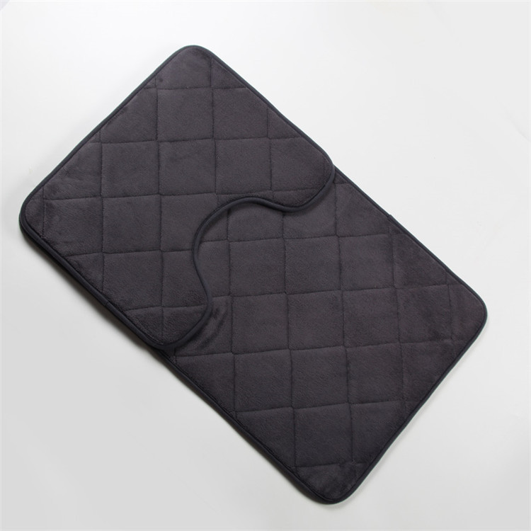 Tufted Memory Foam Anti Slippery Bathroom Mat 3 Piece Bathroom Rug Set