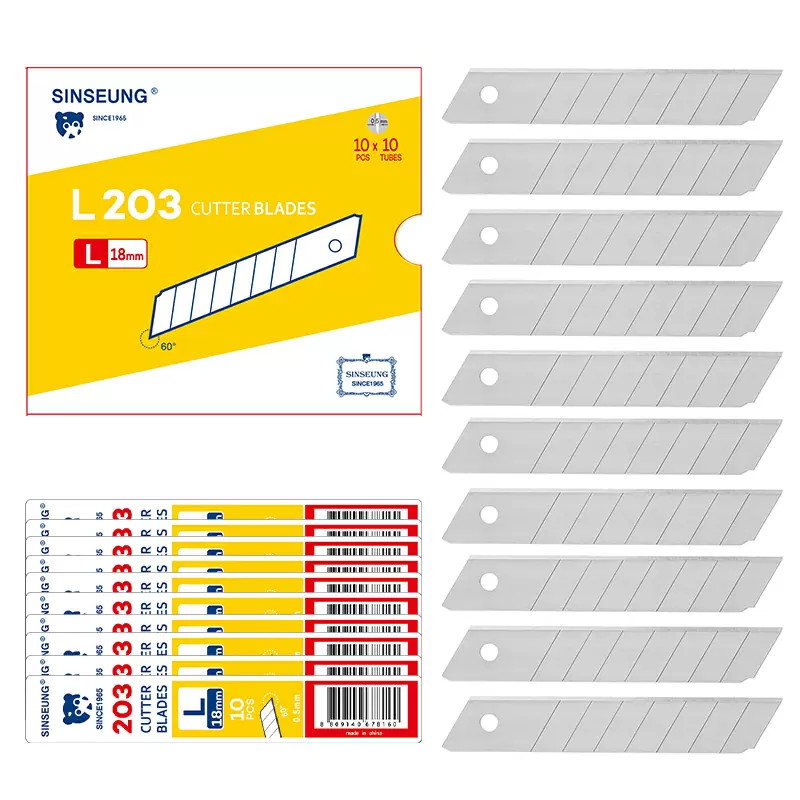 Sinseung L203 18mm Paper Cutter Blades Large Size Spares