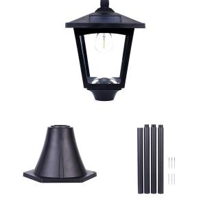China Outdoor Vintage Solar Powered Post Lights Waterproof IP65 For Garden Lawn Pathway Driveway wholesale