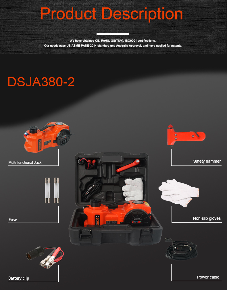 10t Electric Hydraulic Car Jack , Tractor Trailer Hydraulic Jack CE Approved