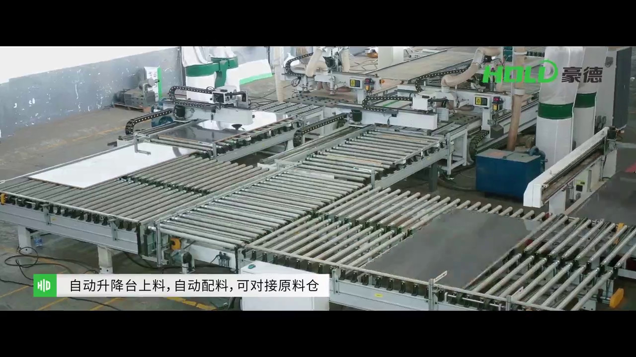 Auto Woodworking Edge Banding Machine Wardrobe Panel Furniture Production Line CE Certified