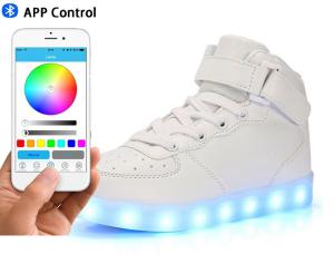 China Women Leather Led Fashion Shoes , High Top Electric Styles Led Shoes Sneaker wholesale