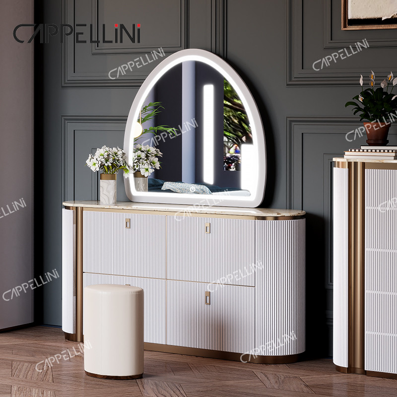 Modern Villa White Wooden King Size Bed Bedroom Sets Home Double Queen Luxury Wood Full Bedroom Furniture Set
