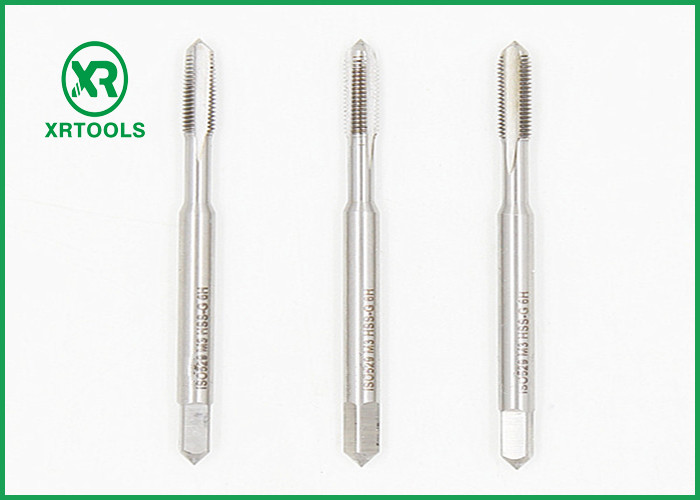 Straight Flute Hand Thread Tap , 6H Tolerance Metric Plug Tap 62 - 66HRC Hardness