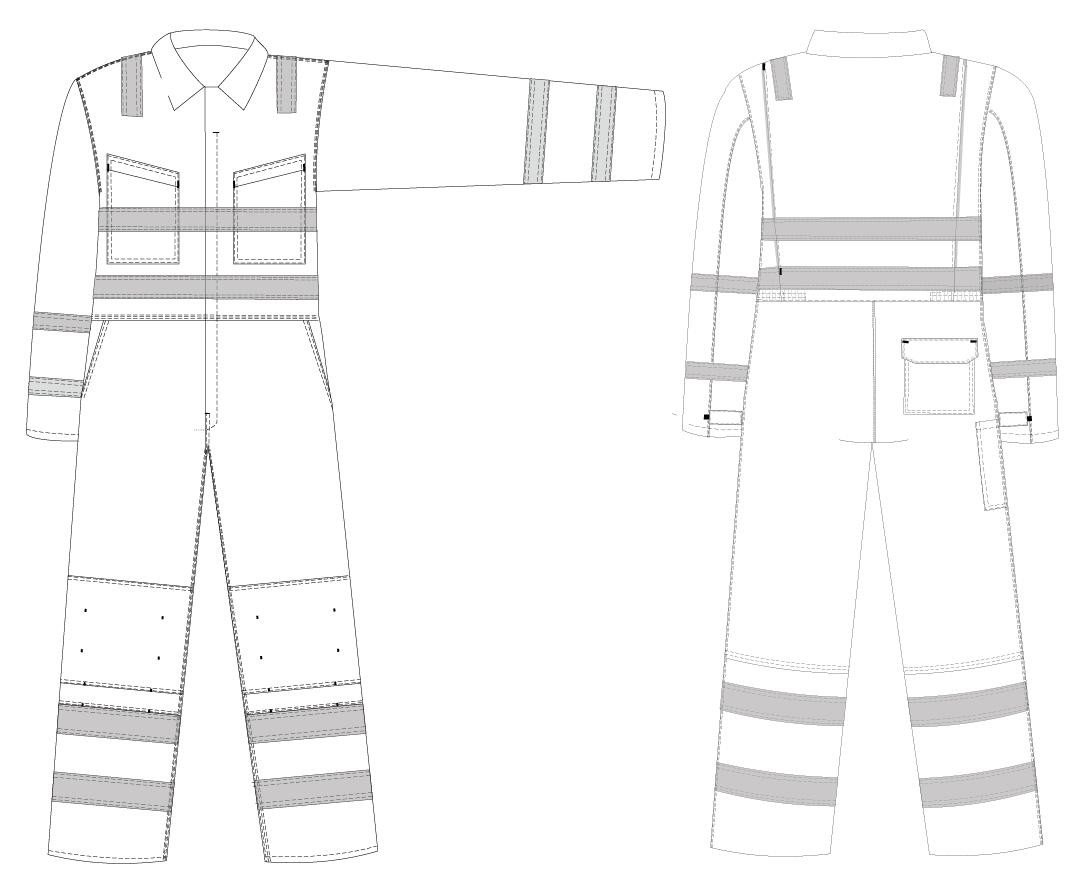 Inherently Flame Retardant Arc Protection Clothing , Hivis Yellow FR Coverall