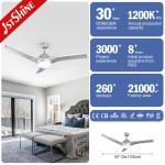 Warehouse Outdoor Air Cooling Fan 3 Blade Ceiling Fan With Light