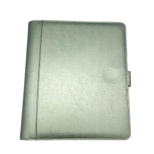 China 2mm Genuine Leather 3 Ring Binder Folders 100sheets Portfolio 80gsm wholesale
