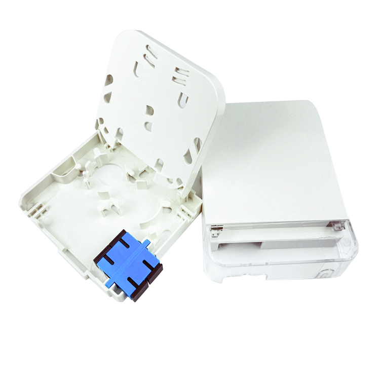 SC UPC Plastic Fiber Optic Face Plate Socket Panel for Indoor FTTH Network Installation