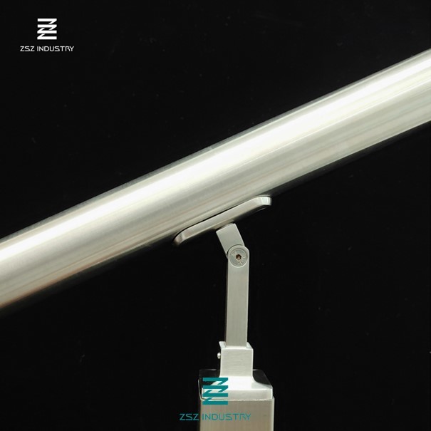Square Post Stair Rail Support Height Adjustable Satin Brushed Polish Finishing