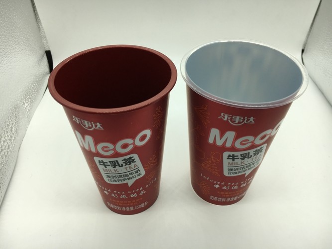 IML milk tea cup frozen Disposable Beverage Cups with lid , Custom Made Plastic Cups