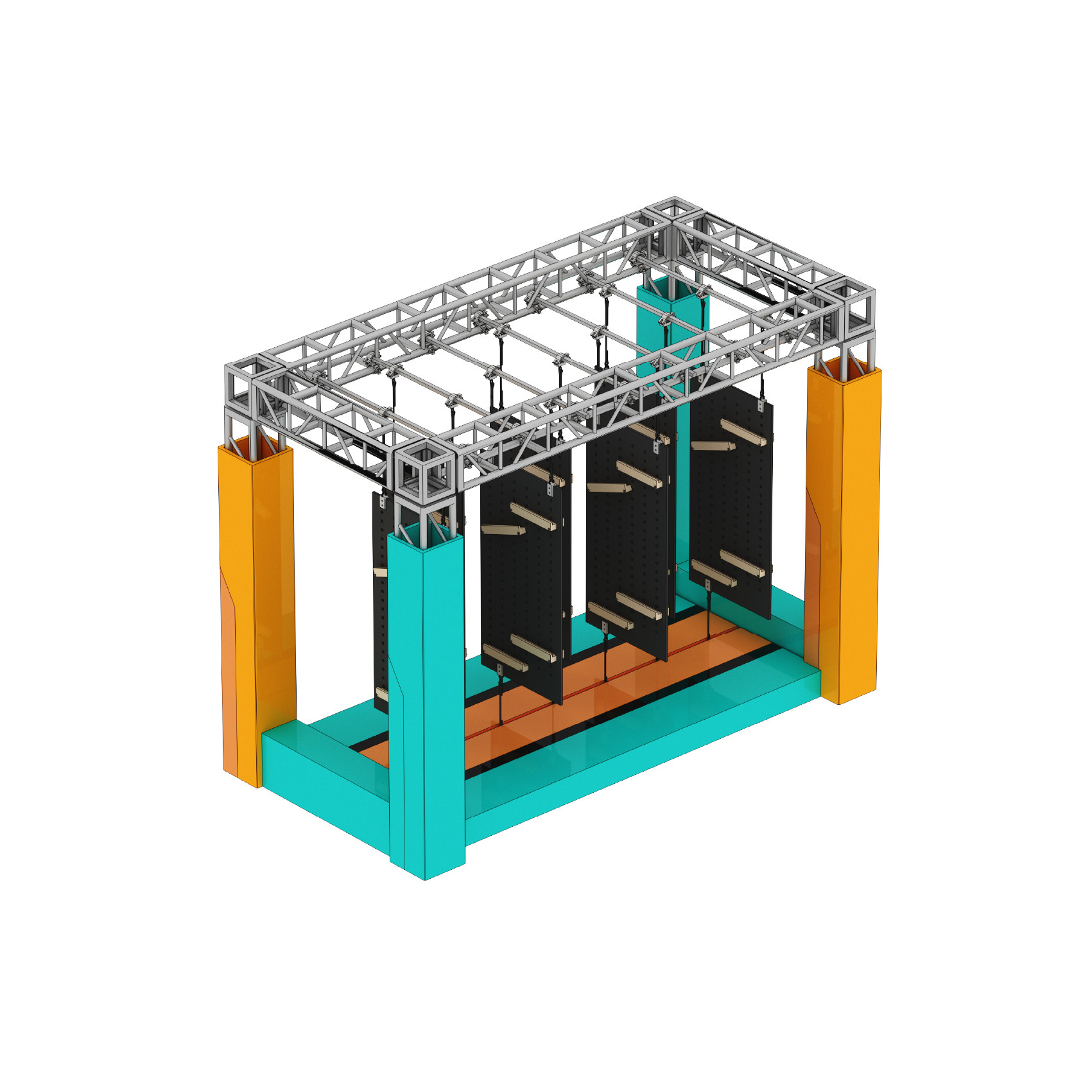 Multiple Color Playground Ninja Course , Obstacle Course Playground Equipment