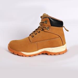 China Anti Slip Nylon Fabric Gusset Genuine Leather Upper Shoes For Long Lasting Durability wholesale