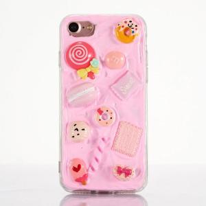 China TPU DIY Cartoon Beads Butter Candy Color Back Cover Cell Phone Case For iPhone 7 6s Plus wholesale