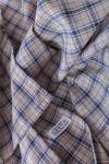 Blue Linen Checkered Table Cloth Durable Machine Washing Or Hand Washing