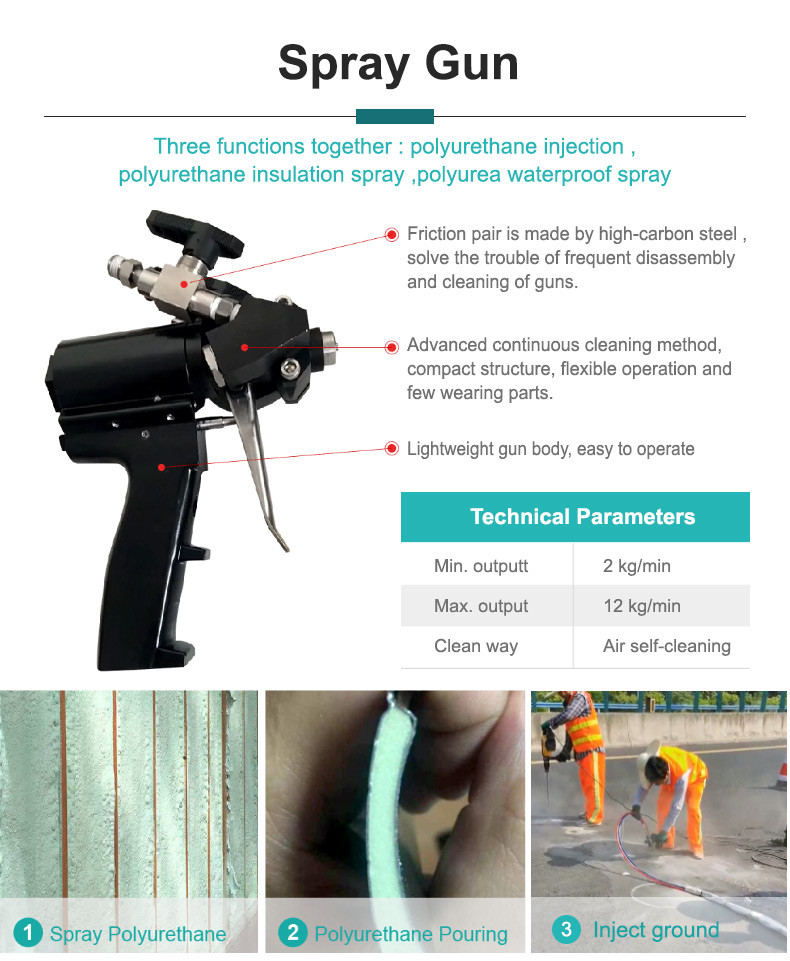 Two Components A Iso And B Polyurethane Spray Foam Machine 7.5kw 220V