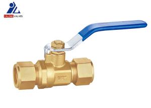 China Threaded Connection Copper Ball Valve 1/2 Inch To 3/4 Inch Steel Handle Brass Ball Valves wholesale