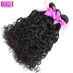 Virgin Water Wave Brazilian Hair With Lace Closure , Unprocessed Water Wave Hair