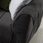 27in L Shape Sofa Bed Couch 3.6m Velvet Grey Couch Living Room Sectional
