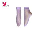 Fashion Women'S Colored Ankle Socks With Shiny Floral Lace New Design